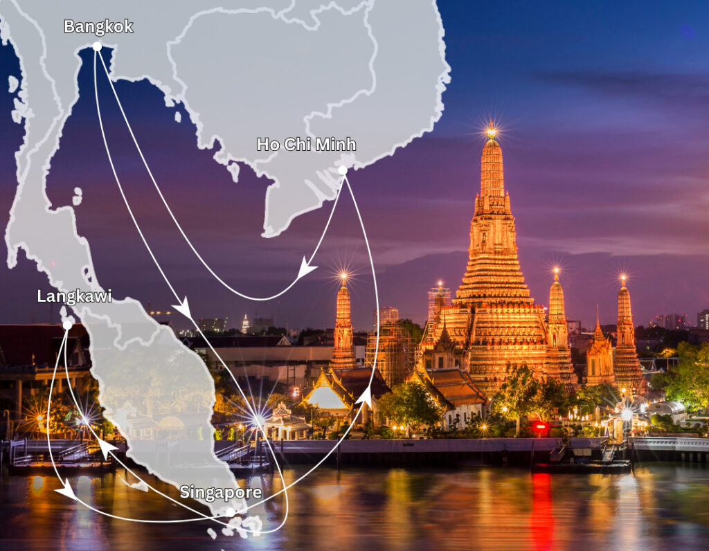 Wat Arun Temple in Bangkok, Thailand, for Tropical Escape Sailing Navigator of the Seas